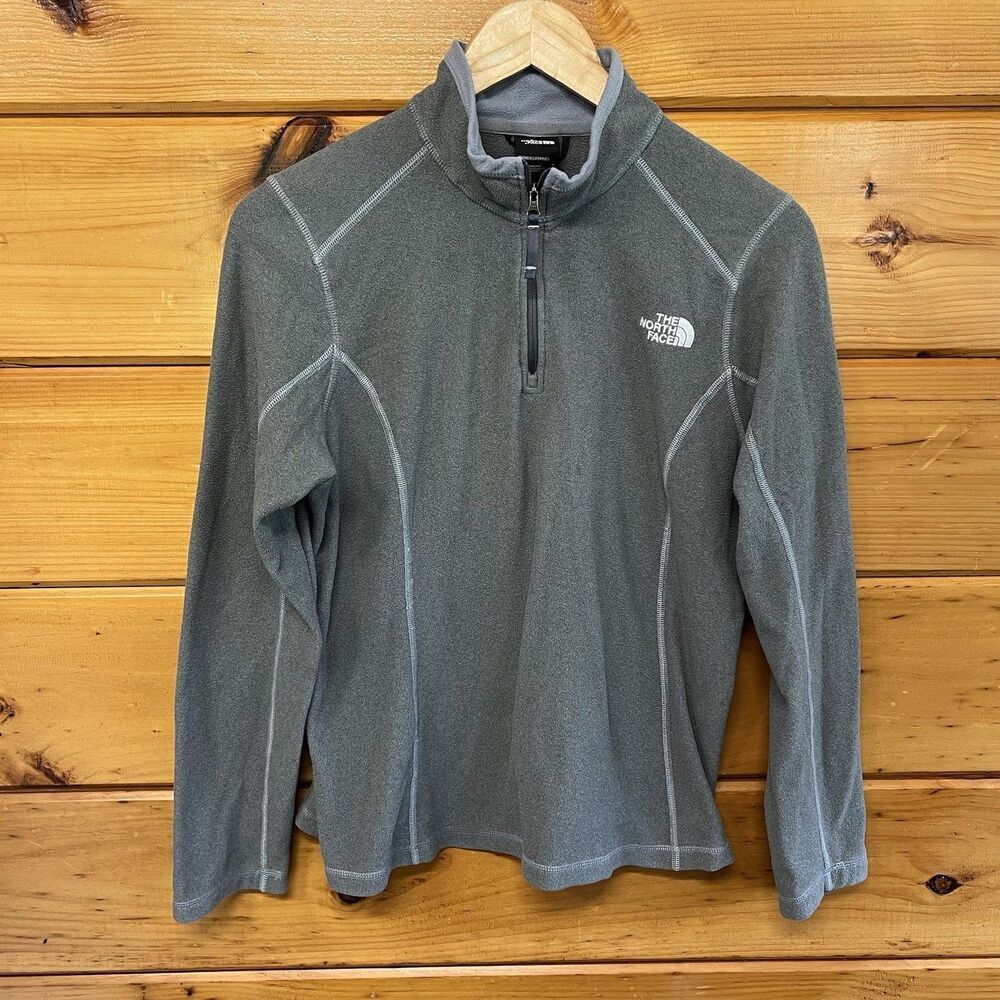 The North Face 1/4 Zip Fleece Grey Sweater Women's M